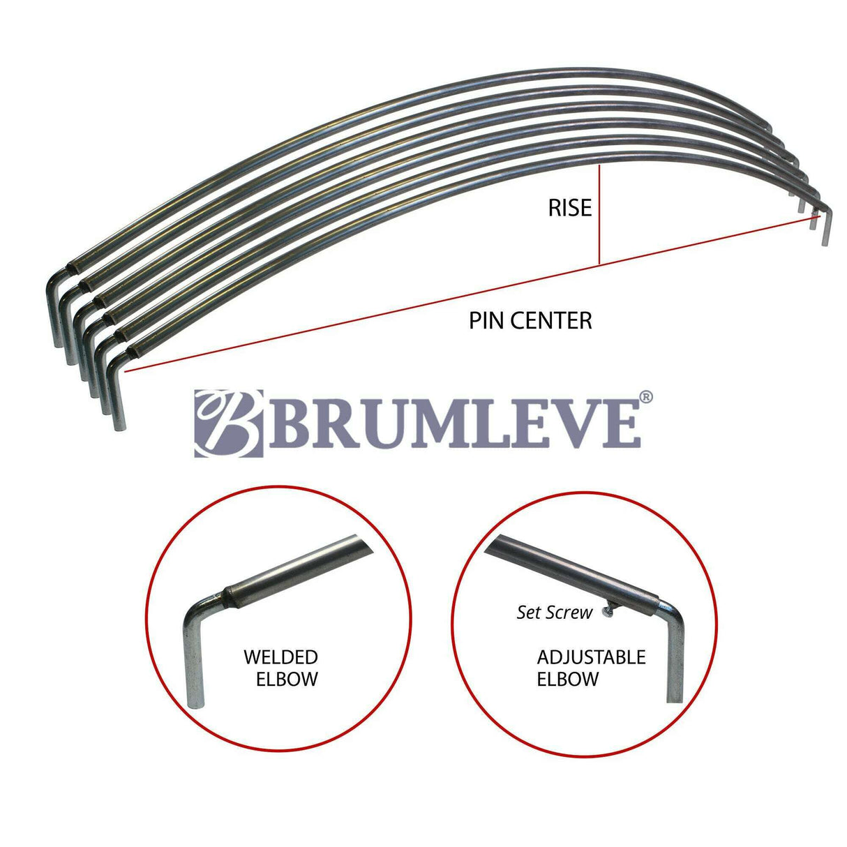 Brumleve Heavy Duty Steel Tarp Bow Advanced Kit