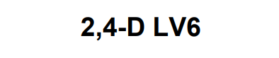 2,4-D LV6 Amine Herbicide